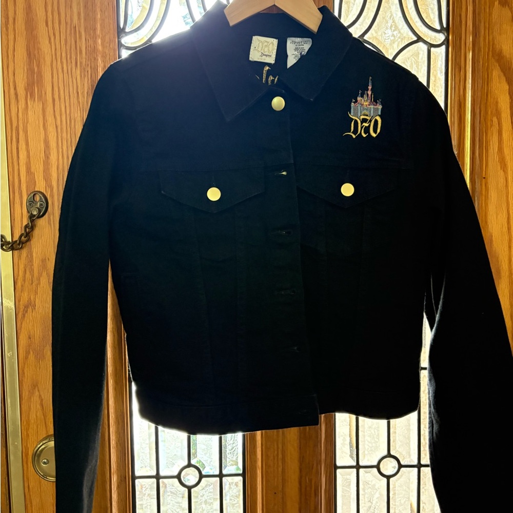 Disney Black Jean Jacket with Emblem